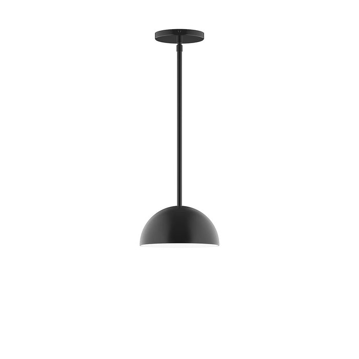 Axis Arcade 8" LED Stem Hung Pendant Light in Black