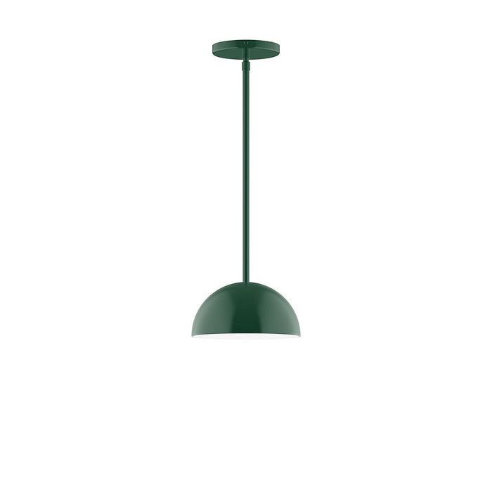 Axis Arcade 8" LED Stem Hung Pendant Light in Forest Green