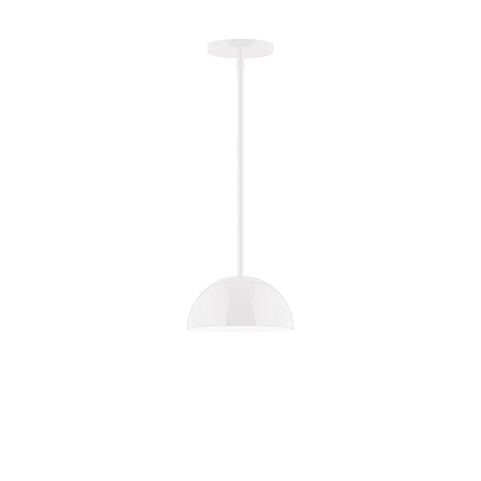 Axis Arcade 8" Stem Hung Pendant Light in White