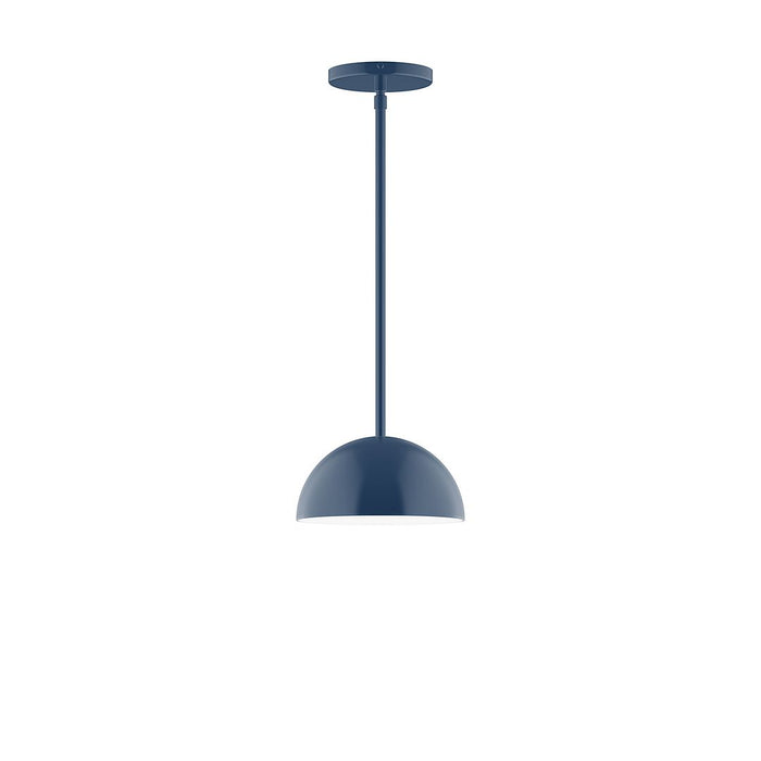 Axis Arcade 8" Stem Hung Pendant Light in Navy