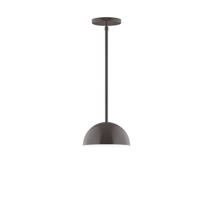 Axis Arcade 8" LED Stem Hung Pendant Light in Architectural Bronze