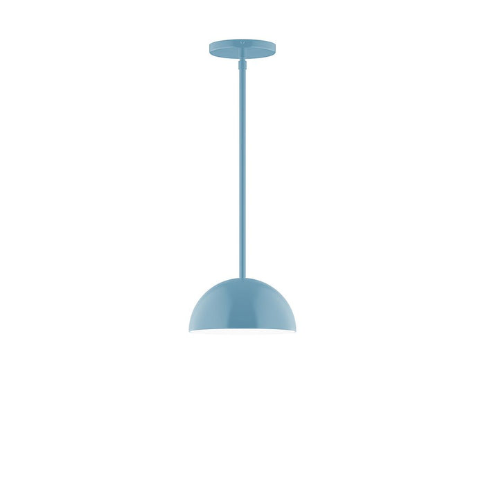 Axis Arcade 8" Stem Hung Pendant Light in Light Blue