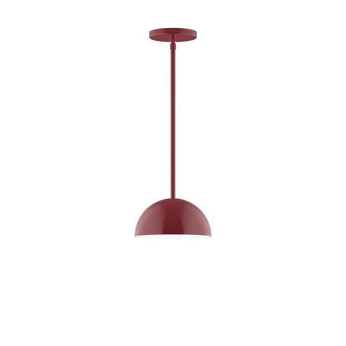 Axis Arcade 8" Stem Hung Pendant Light in Barn Red