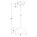 Arcade 8" Stem Hung Pendant in Cream Line Drawing