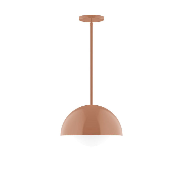 Axis Arcade 12" Stem Hung Pendant Light with Glass Globe in Terracotta