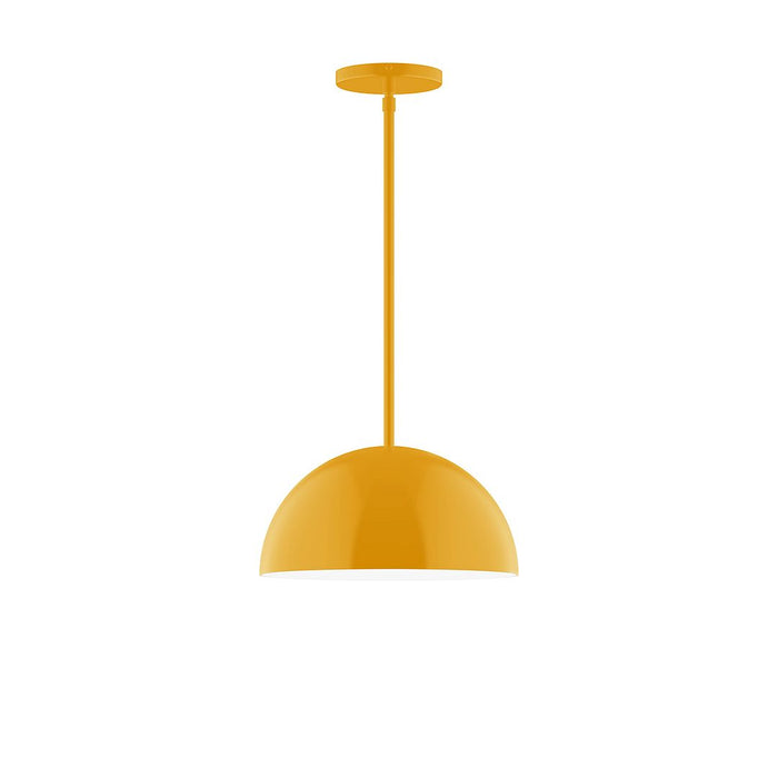 Axis Arcade 12" LED Stem Hung Pendant Light in Bright Yellow