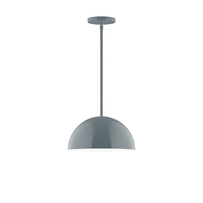 Axis Arcade 12" Stem Hung Pendant Light in Slate Gray