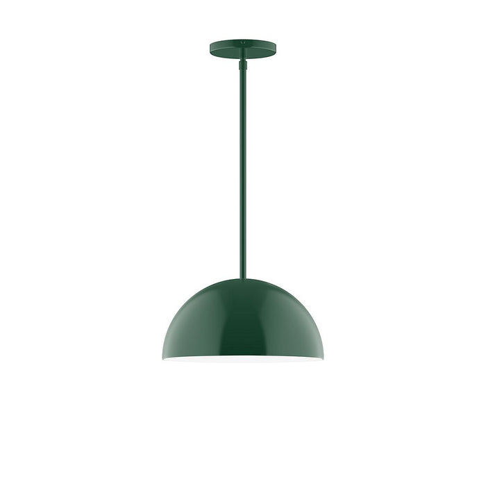 Axis Arcade 12" LED Stem Hung Pendant Light in Forest Green