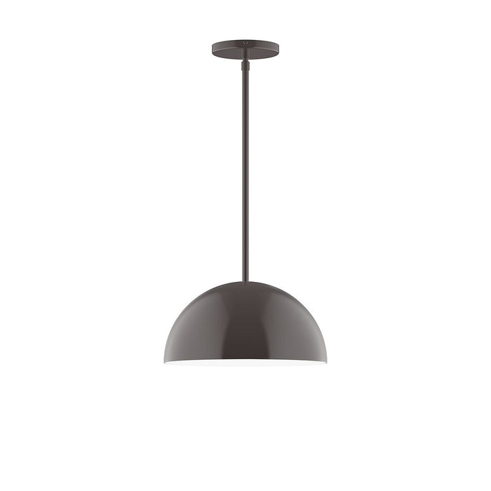 Axis Arcade 12" LED Stem Hung Pendant Light in Architectural Bronze