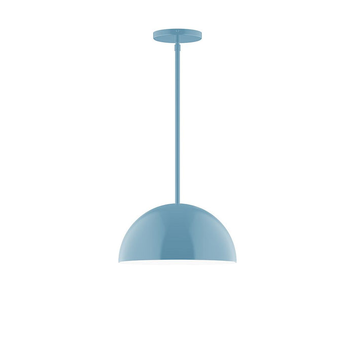 Axis Arcade 12" Stem Hung Pendant Light in Light Blue