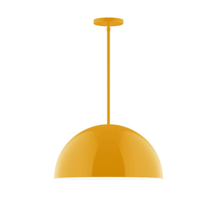 Axis Arcade 18" LED Stem Hung Pendant Light in Bright Yellow