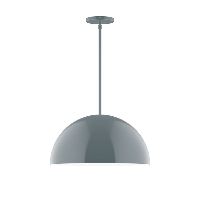 Axis Arcade 18" LED Stem Hung Pendant Light in Slate Gray