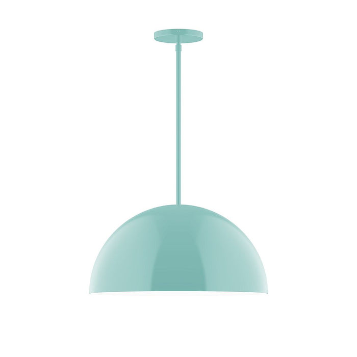 Axis Arcade 18" LED Stem Hung Pendant Light in Sea Green