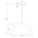 Arcade 18" Stem Hung Pendant in Cream Line Drawing