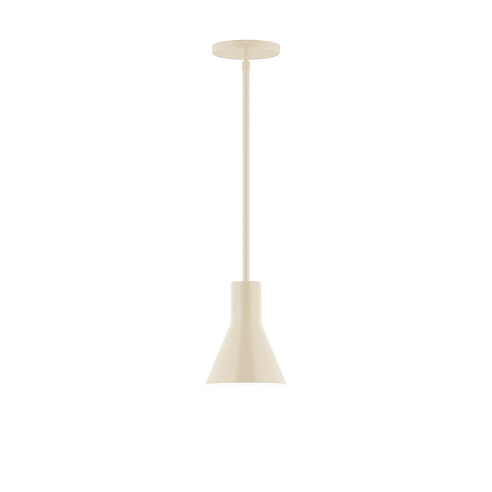 Axis Flare 6" Stem Hung Pendant Light in Cream