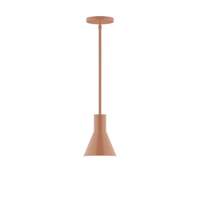 Axis Flare 6" Stem Hung Pendant Light in Terracotta