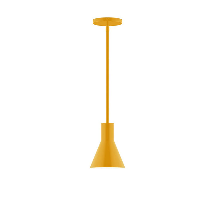 Axis Flare 6" LED Stem Hung Pendant Light in Bright Yellow