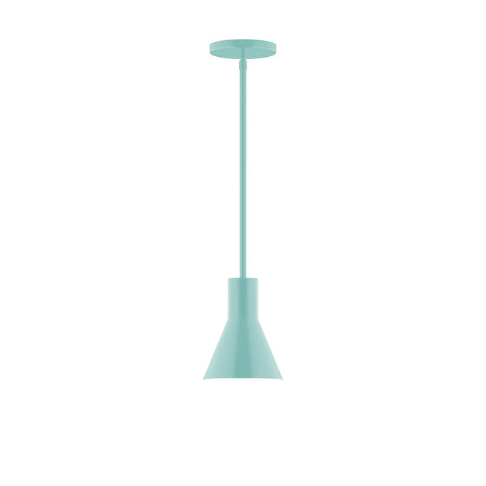 Axis Flare 6" Stem Hung Pendant Light in Sea Green