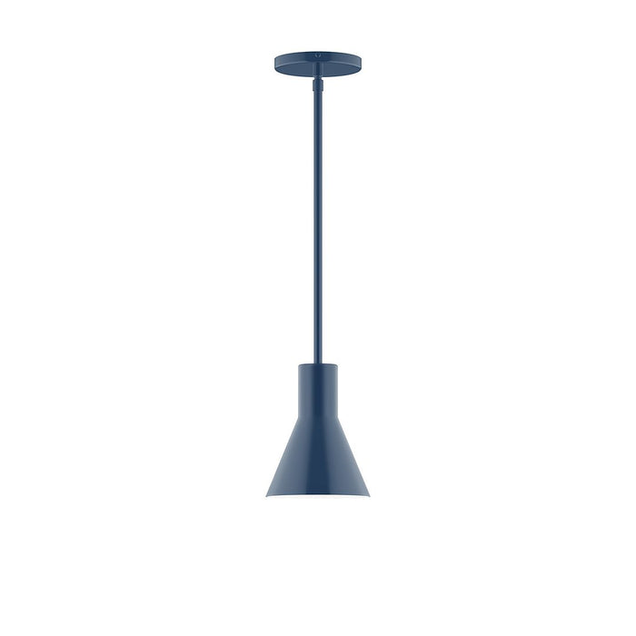 Axis Flare 6" Stem Hung Pendant Light in Navy