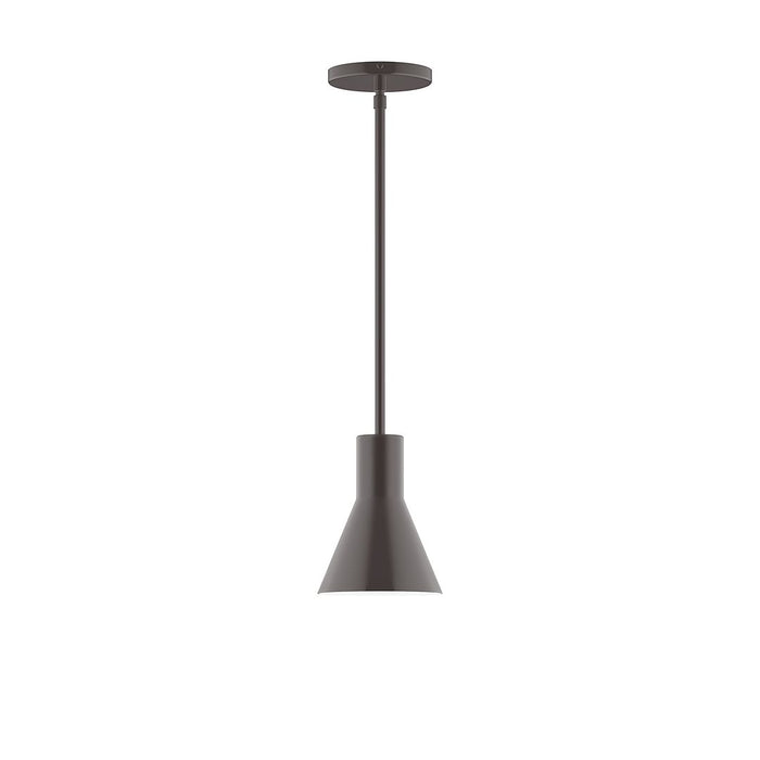 Axis Flare 6" Stem Hung Pendant Light in Architectural Bronze