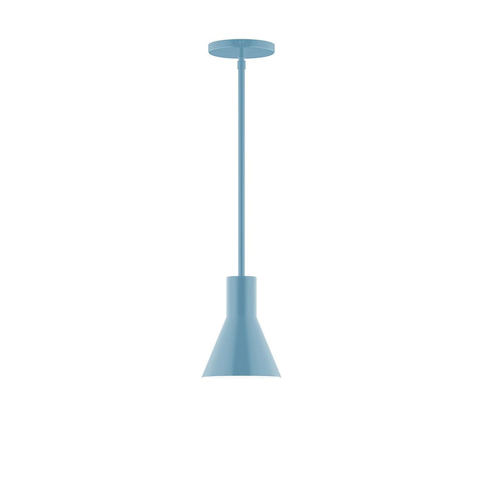 Axis Flare 6" LED Stem Hung Pendant Light in Light Blue