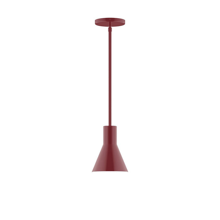 Axis Flare 6" Stem Hung Pendant Light in Barn Red