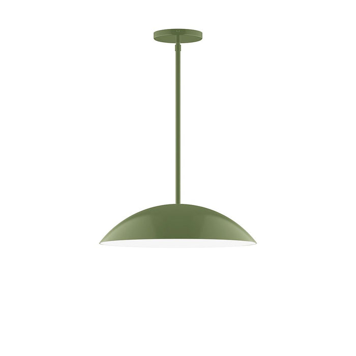 Axis Plateau 16" LED Stem Hung Pendant Light in Fern Green