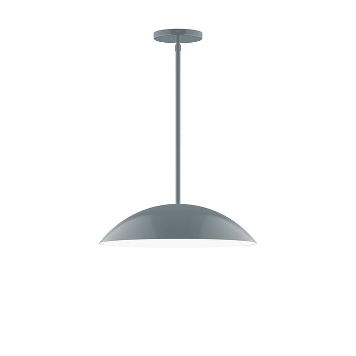 Axis Plateau 16" Stem Hung Pendant Light in Slate Gray