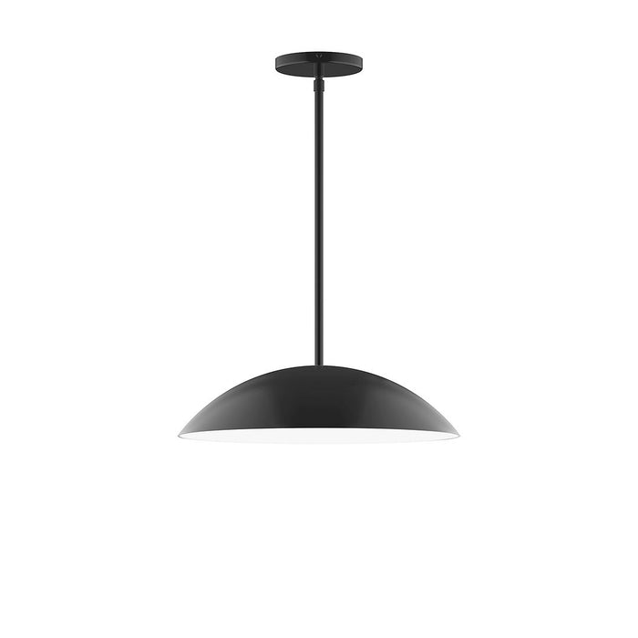 Axis Plateau 16" Stem Hung Pendant Light in Black