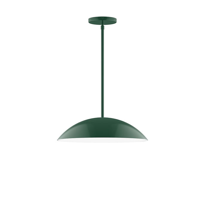 Axis Plateau 16" Stem Hung Pendant Light in Forest Green