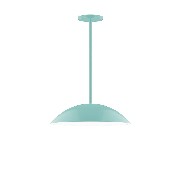 Axis Plateau 16" LED Stem Hung Pendant Light in Sea Green