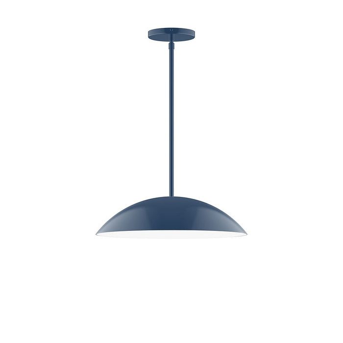 Axis Plateau 16" Stem Hung Pendant Light in Navy