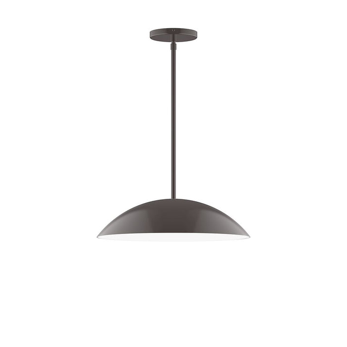 Axis Plateau 16" Stem Hung Pendant Light in Architectural Bronze