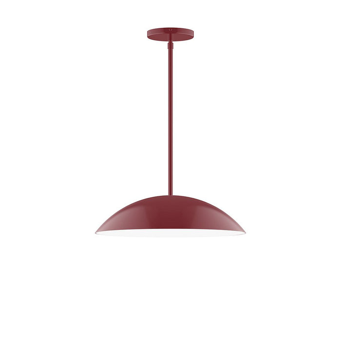 Axis Plateau 16" Stem Hung Pendant Light in Barn Red