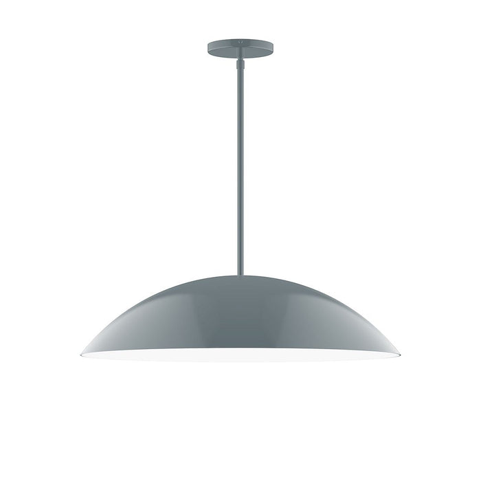 Axis Plateau 24" Stem Hung Pendant Light in Slate Gray