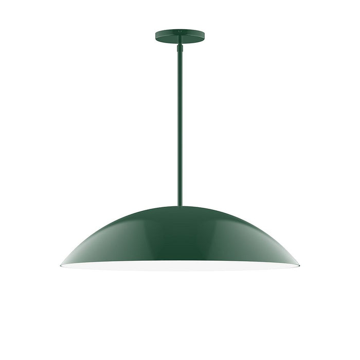 Axis Plateau 24" LED Stem Hung Pendant Light in Forest Green