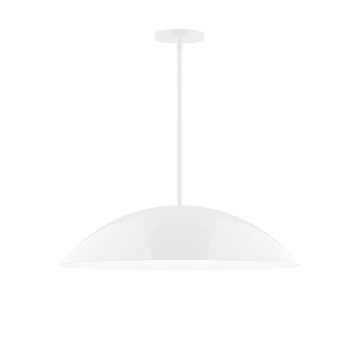 Axis Plateau 24" Stem Hung Pendant Light in White