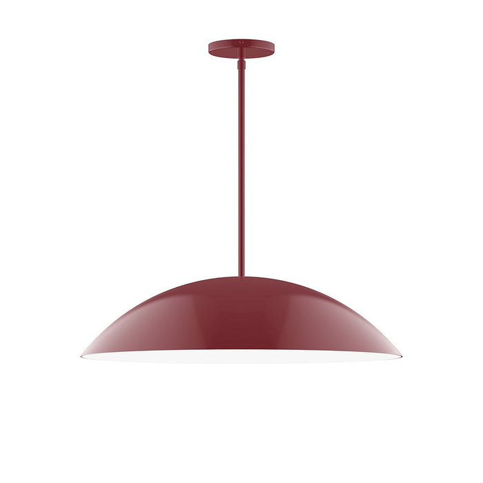 Axis Plateau 24" Stem Hung Pendant Light in Barn Red