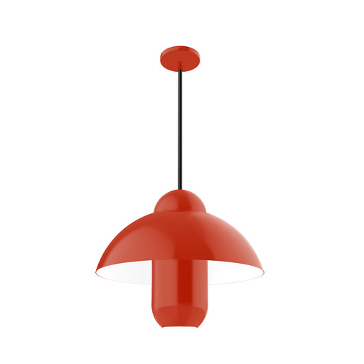 June Bug 18 inch Stem Hung Pendant in Vermillion | Montclair Light Works