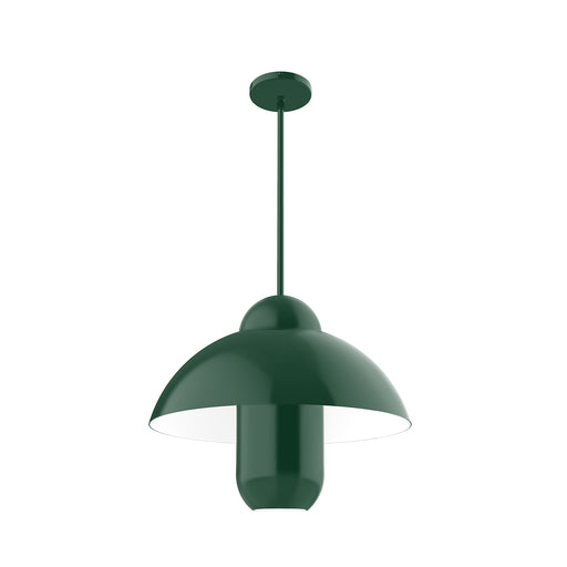 June Bug 18 inch Stem Hung Pendant in Forest Green | Montclair Light Works