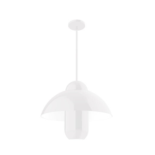 June Bug 18 inch Stem Hung Pendant in White | Montclair Light Works