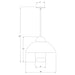 June Bug 18" Stem Hung Pendant in Bronze Matte