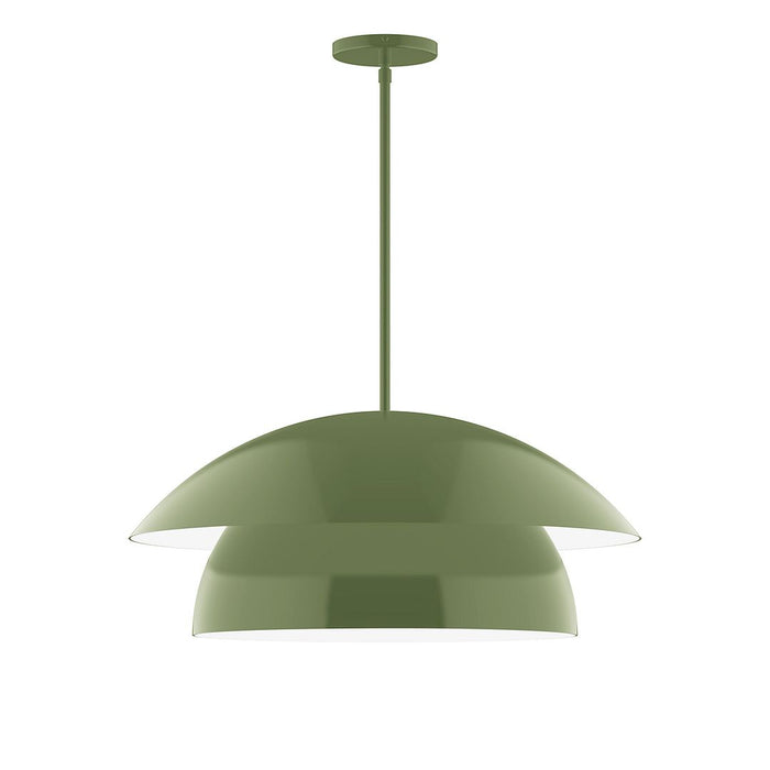 Nest 24" LED Stem Hung Pendant in Fern Green