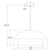 Nest 24" Stem Hung Pendant in Cream Line Drawing