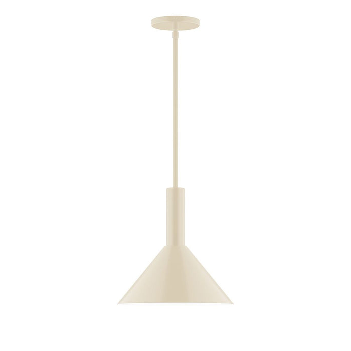 Stack Chase 12" Stem Hung Pendant Light in Cream