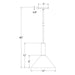 Chase 12" Stem Hung Pendant in Cream Line Drawing