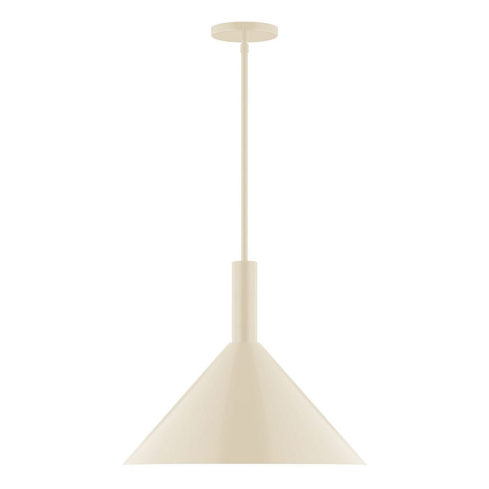 Stack Chase 18" Stem Hung Pendant Light in Cream