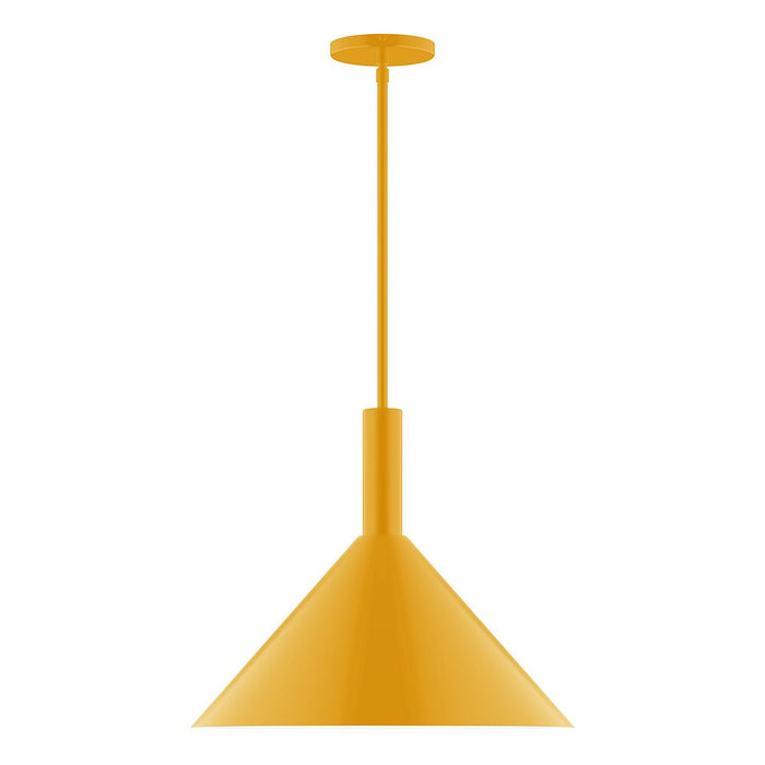 Stack Chase 18" LED Stem Hung Pendant Light in Bright Yellow
