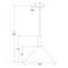 Chase 18" Stem Hung Pendant in Cream Line Drawing