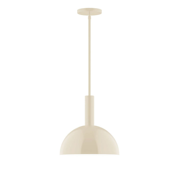 Stack Ray 12" Stem Hung Pendant Light in Cream